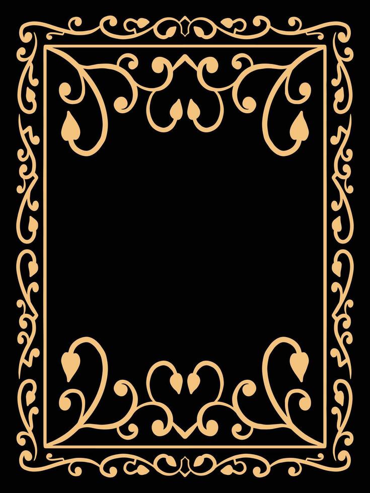 Romantic Wedding Frame with Flourish vector