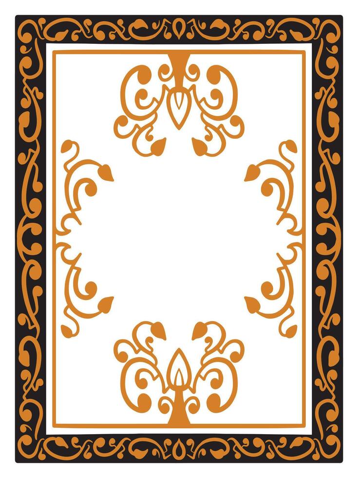 Square Ornamental Scroll Borders for Crafts vector