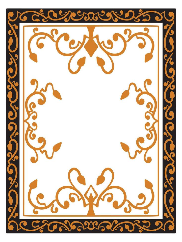 Calligraphic Scroll Frames for Elegant Prints vector