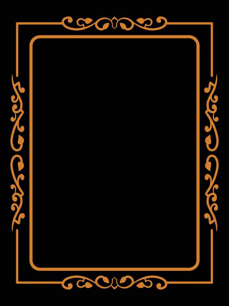 Deluxe Ornamental Frame with Swirl Detail vector