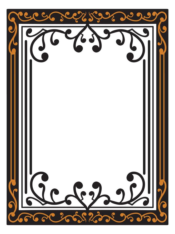 Decorative Line Art Ornamental Border Elements vector