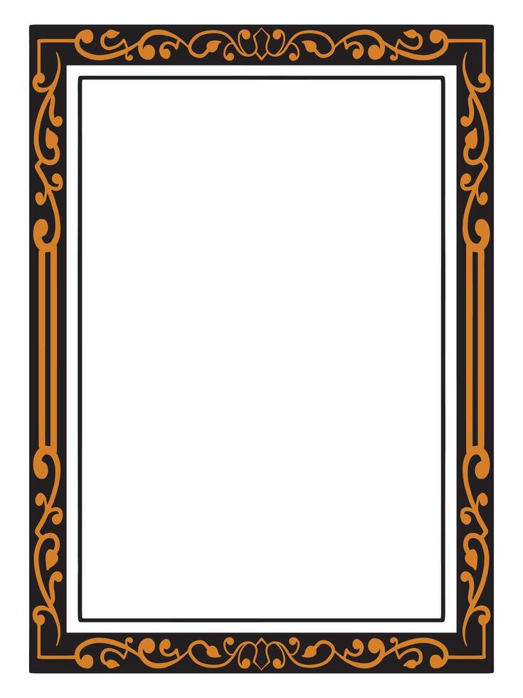 Premium Gold Ornamental Frame Design vector