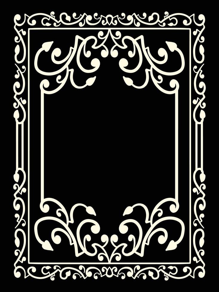 Soft Floral Wedding Scroll Frames vector