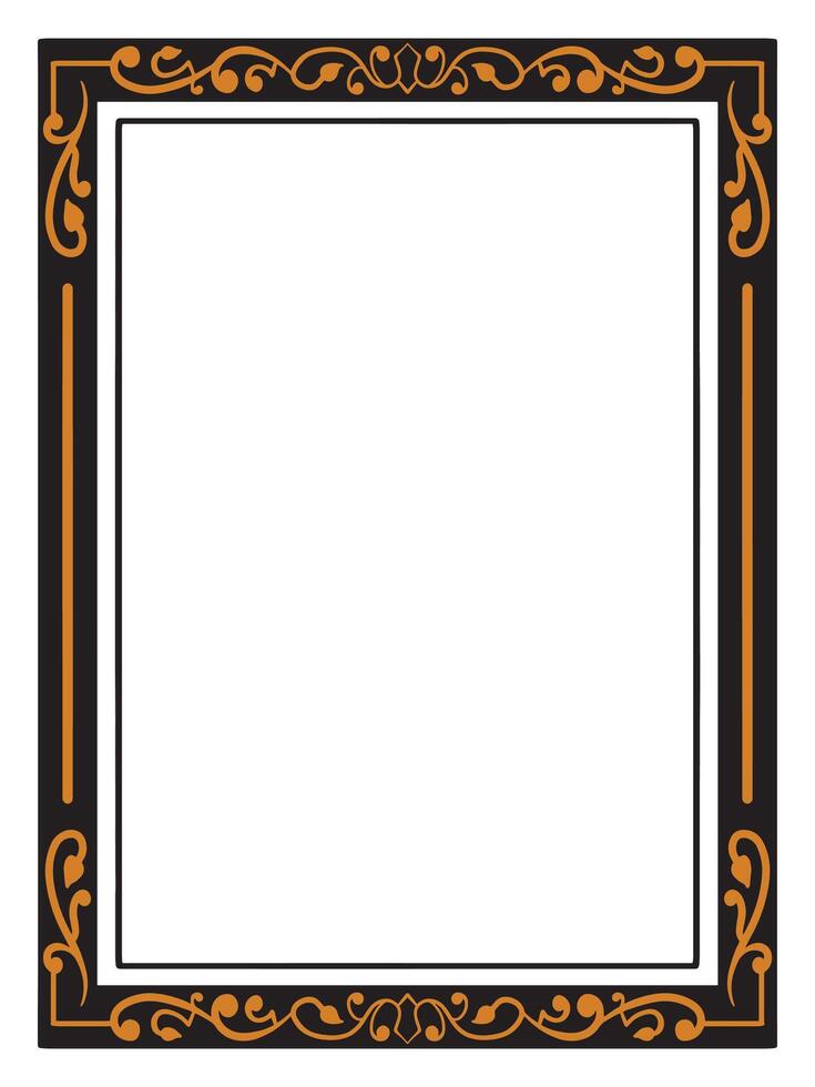 Vintage Style Wedding Frame Design vector