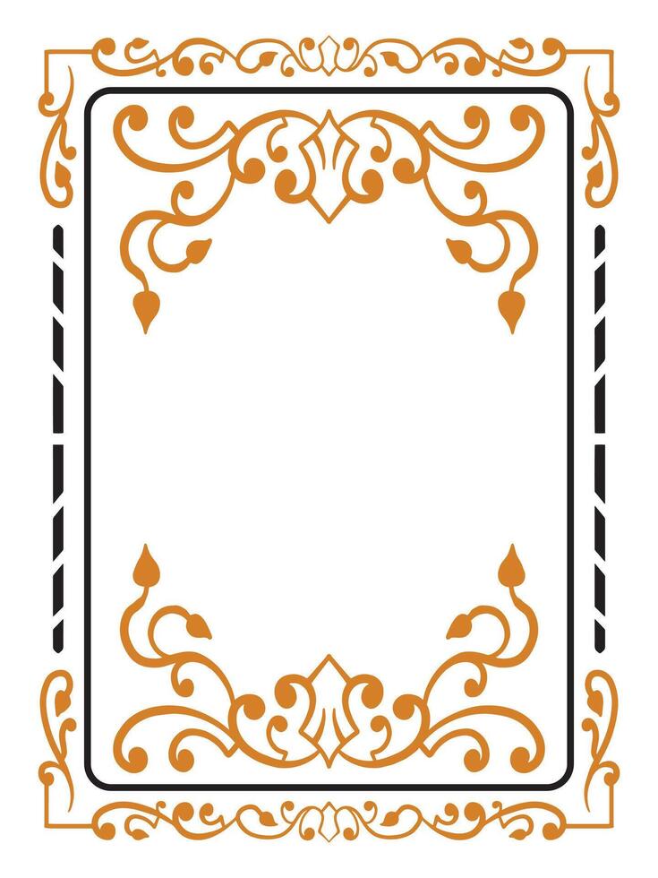 Wedding Border with Ornamental Details vector