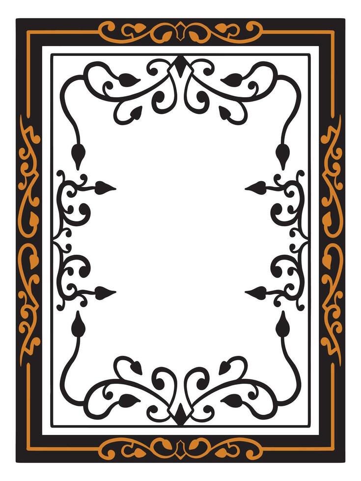 Elegant Wedding Corner Frame vector