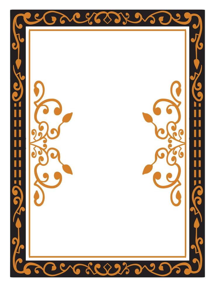 Ornamental Border with Corner Details vector