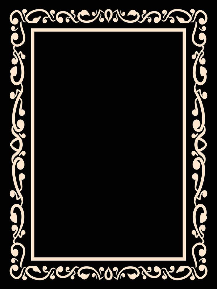 Traditional Frame Borders with Scroll Motif vector