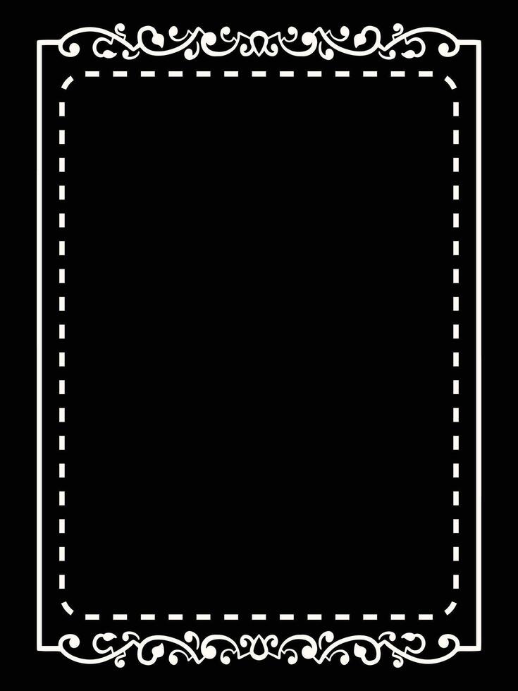 Minimalist Ornamental Border Frame vector