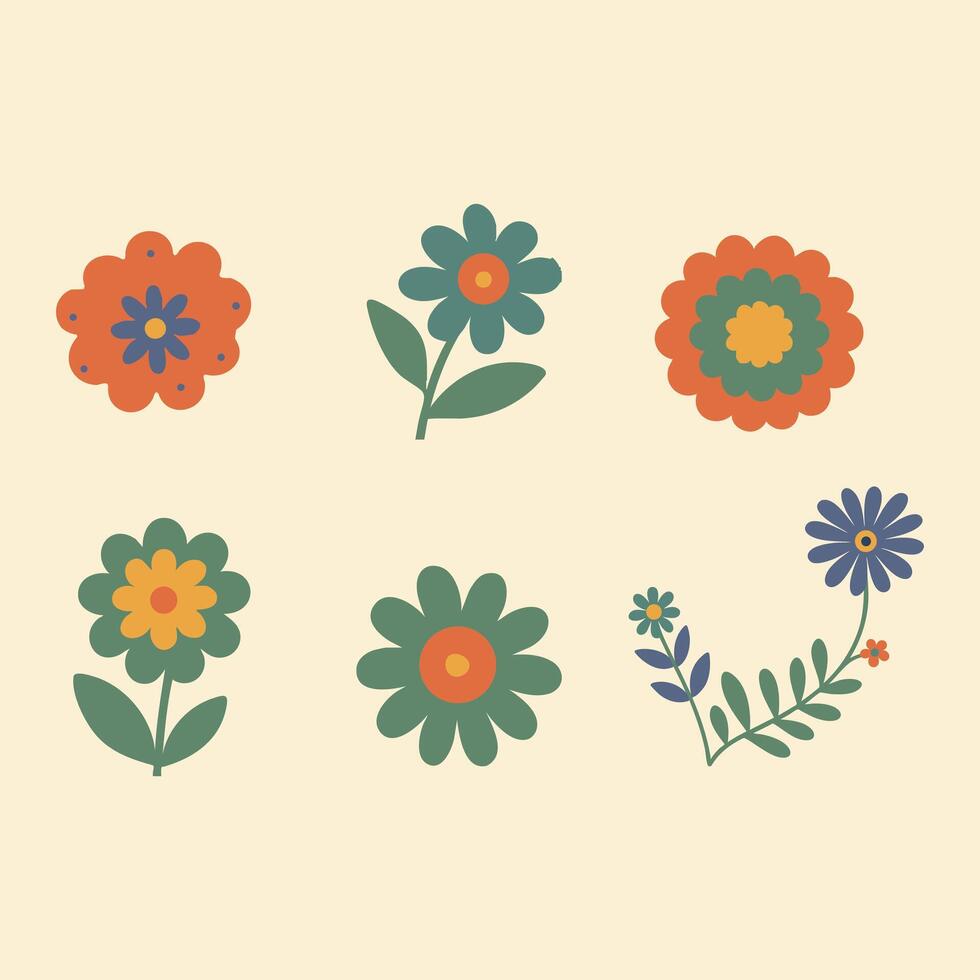 colorfull flower pack vector