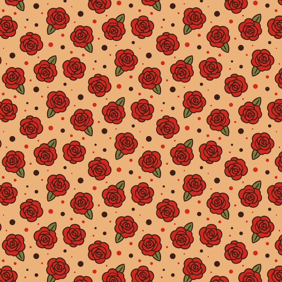Rose Flower - Pattern Background for your merch vector