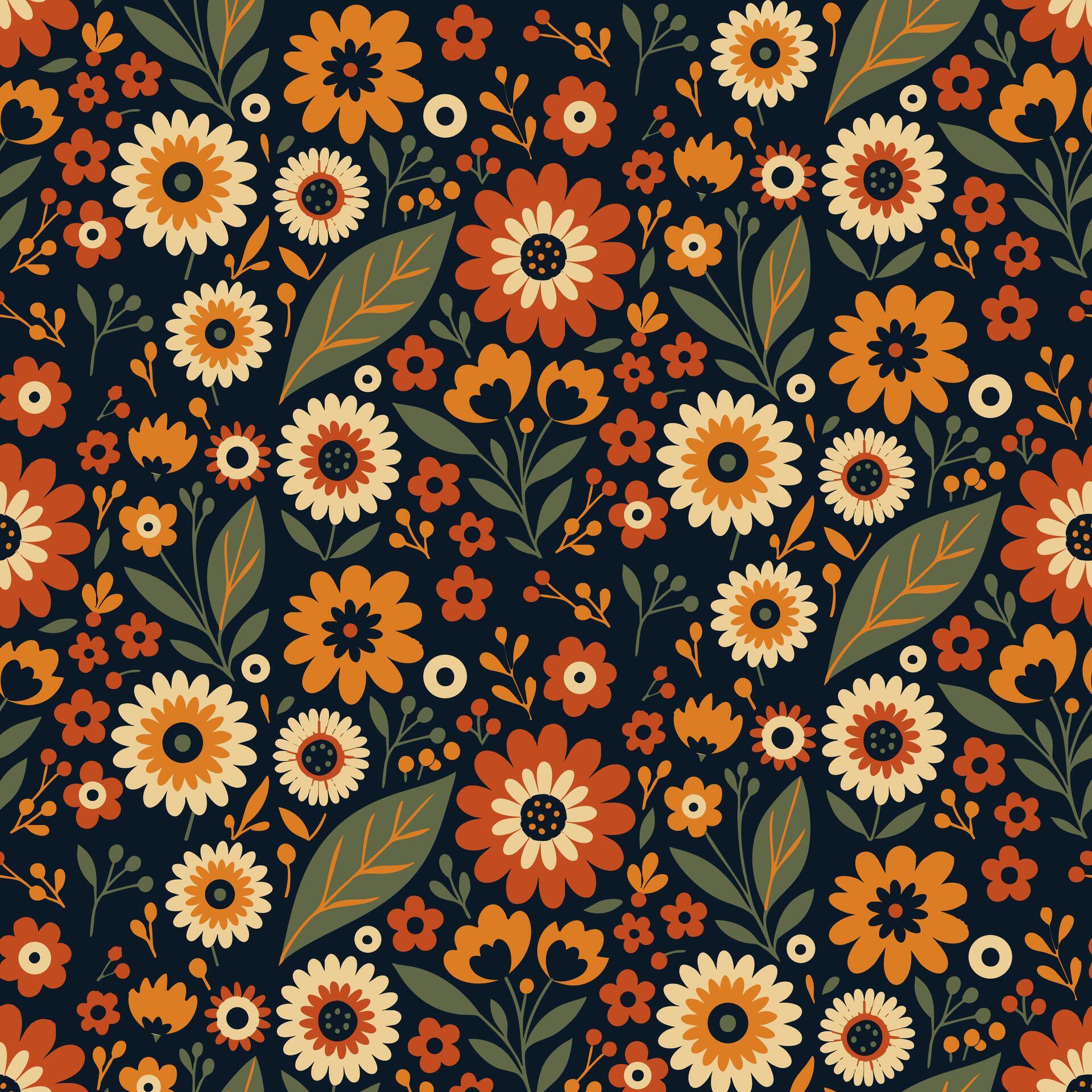 Spring flowers pattern background 62850608 Vector Art at Vecteezy