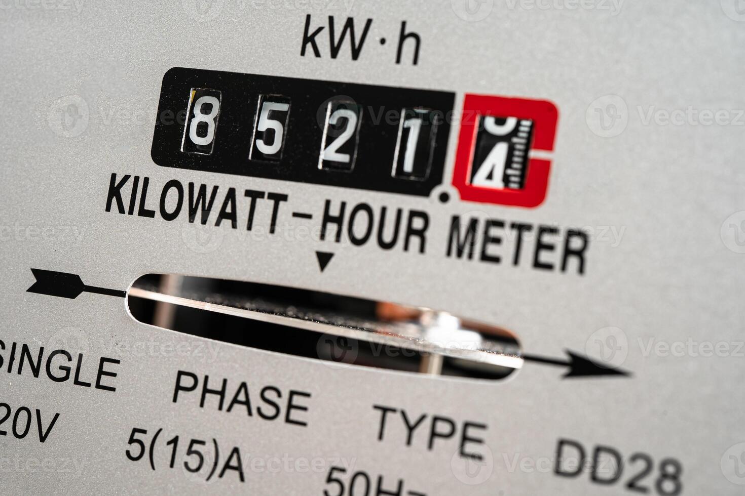 Electric measuring power meter for energy cost photo