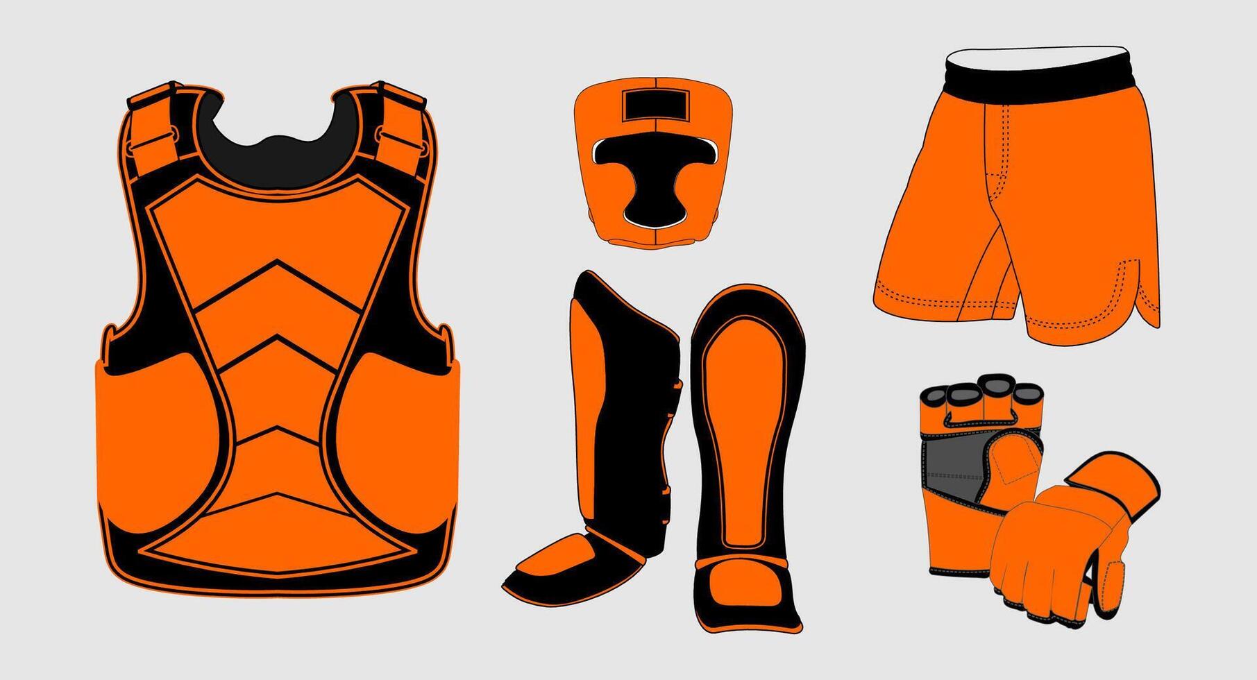 Set of MMA Accessories vector
