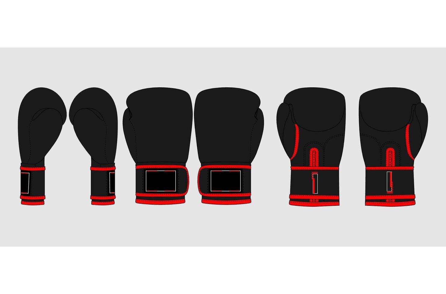 Boxing Gloves Velcro Styled vector