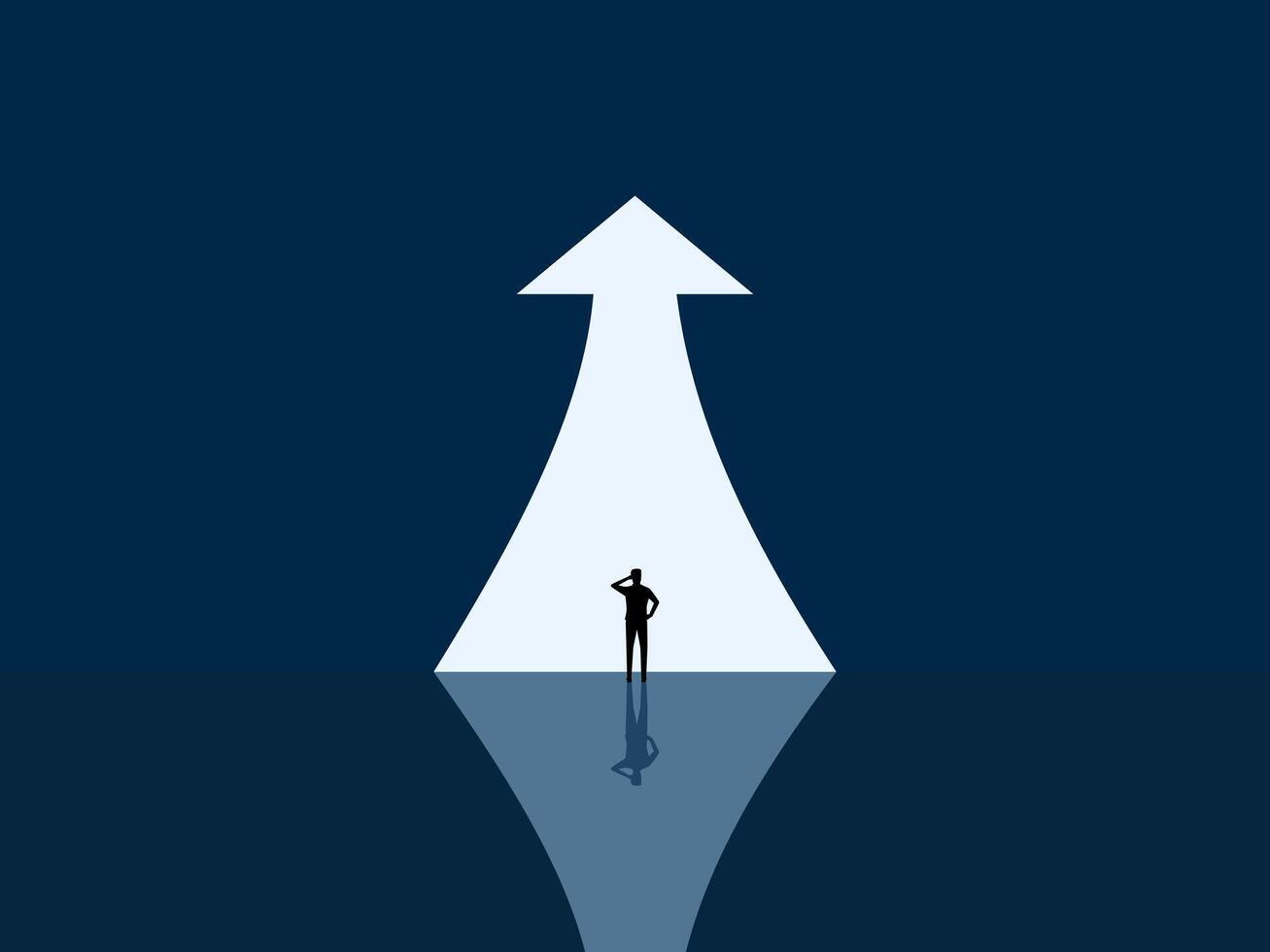 Creating Success, Businessmen with Growth Arrow vector