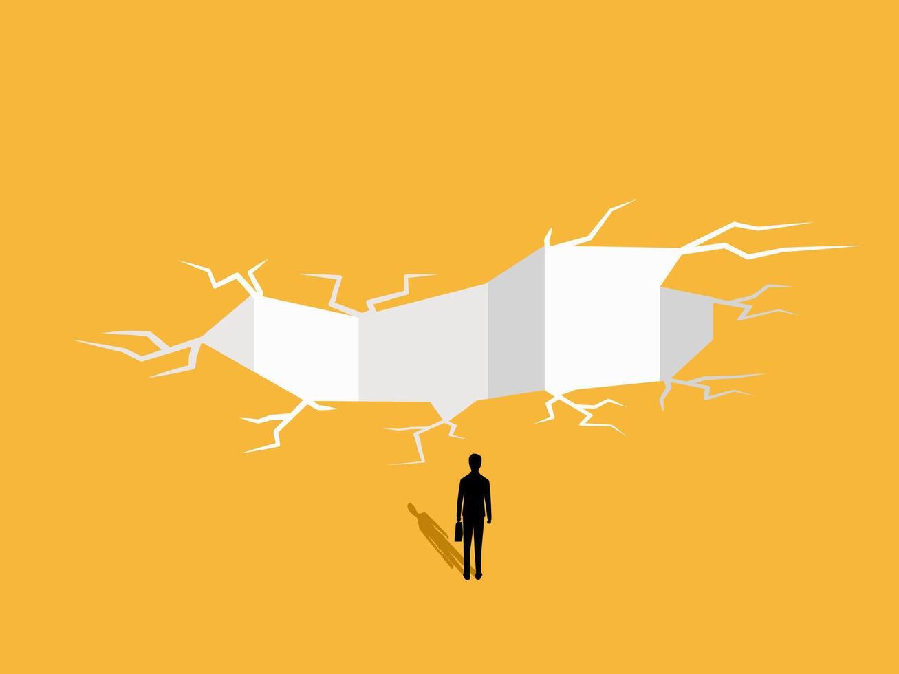 Businessman standing looking out of the trap vector