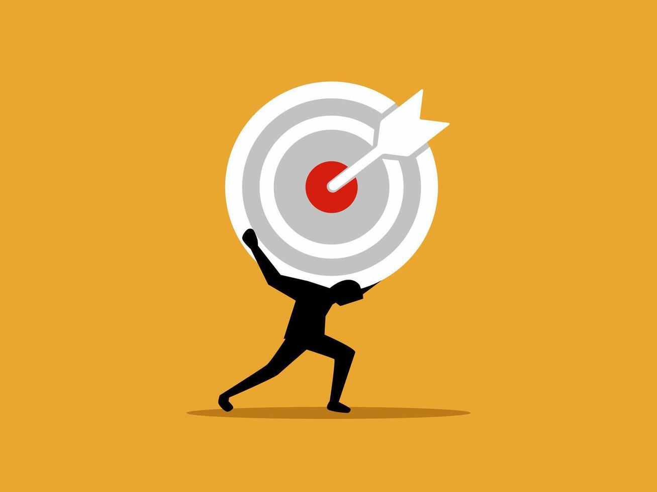 Mission, Businessman tries to carry the burden of the goal vector