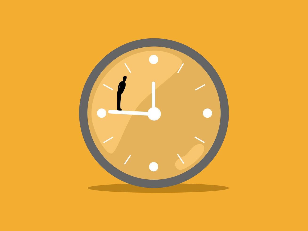 Planning Time Properly, Businessman Set the Clock vector