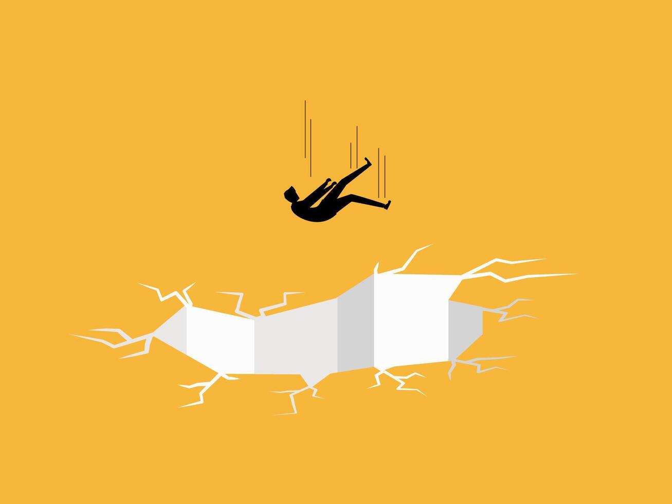 crisis has occurred, businessmen are falling into a trap vector