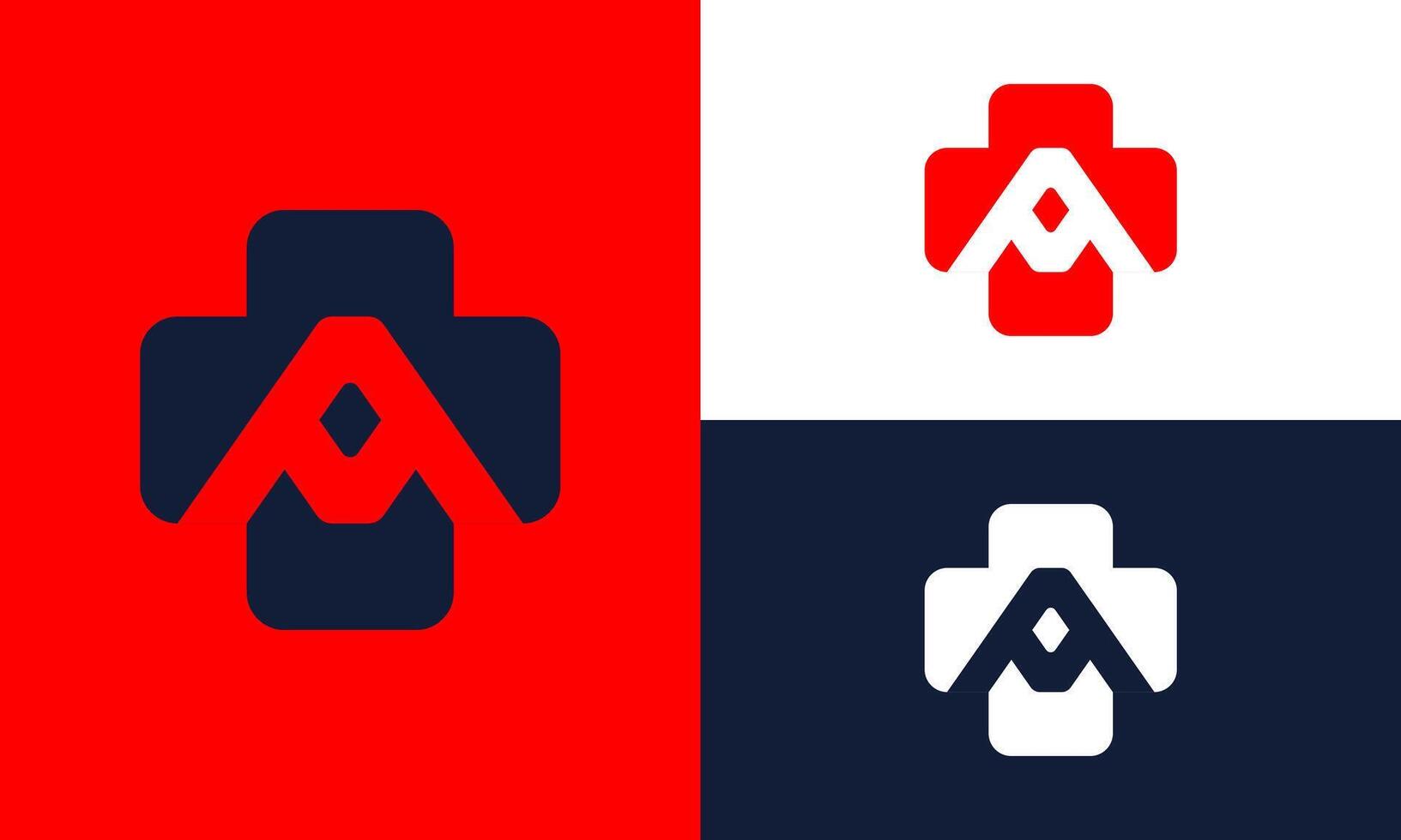 Simple A medical logo. vector