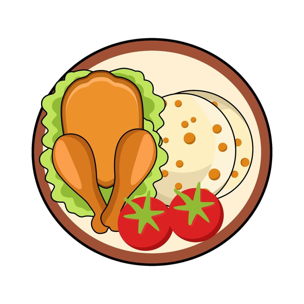 Chicken and Tortillas vector