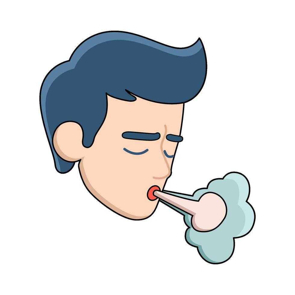 illustration of Cough vector