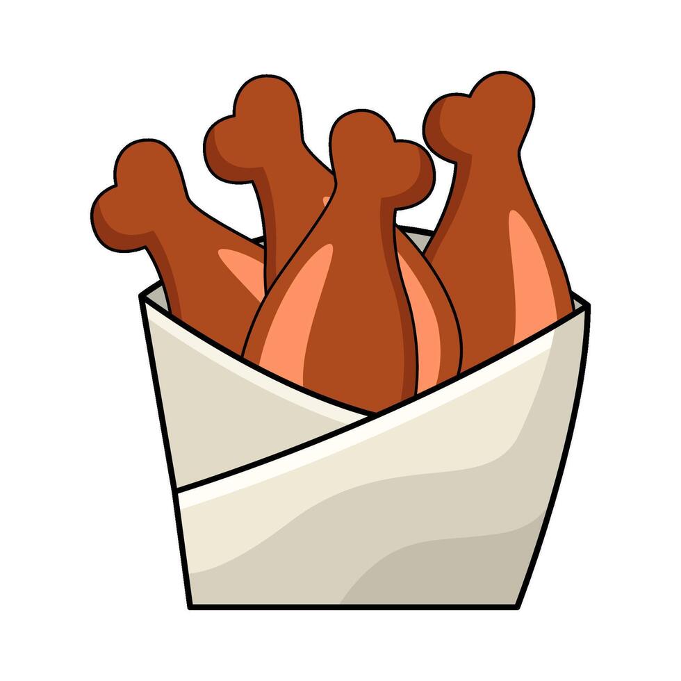 Chicken drumsticks illustration vector