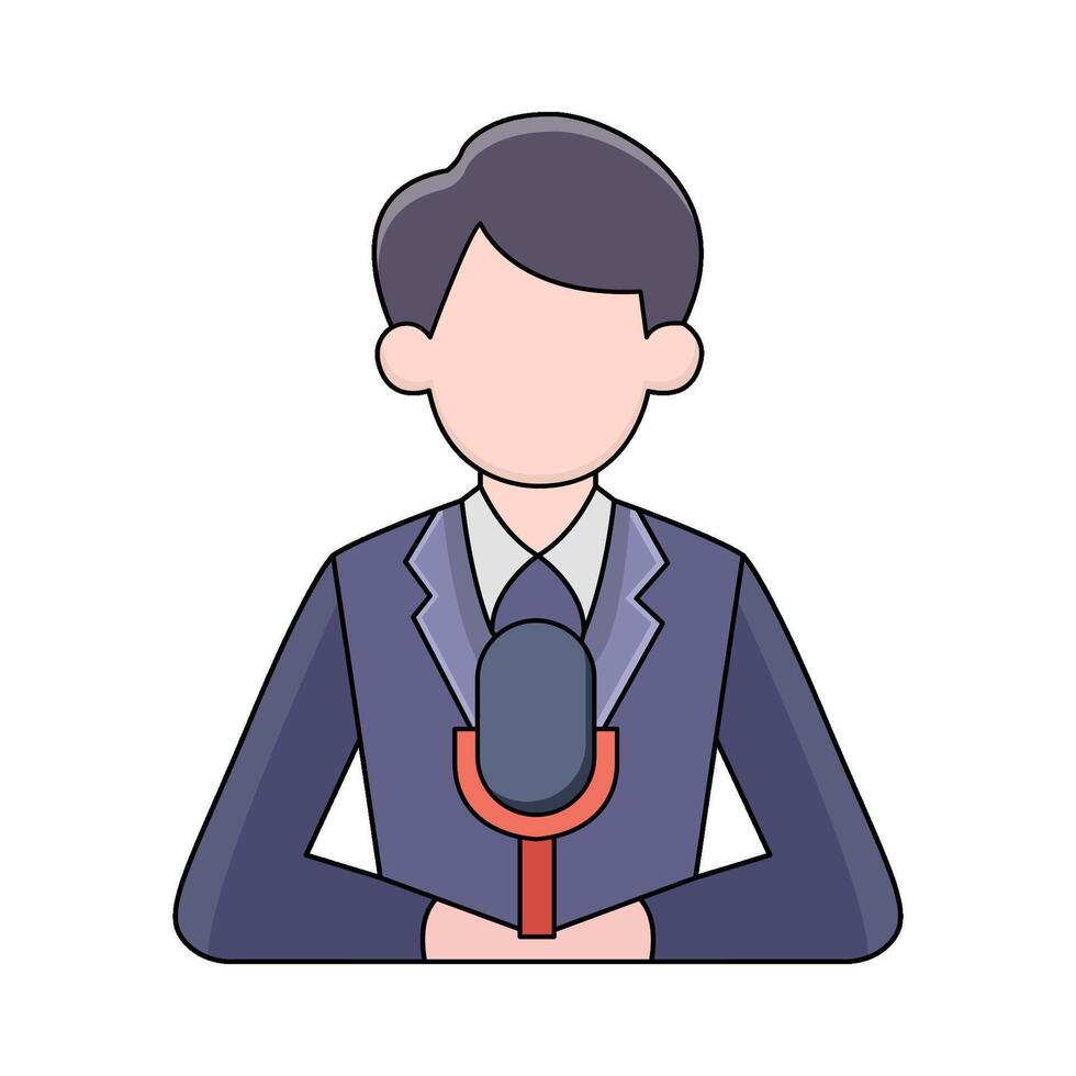 illustration of Podcaster vector
