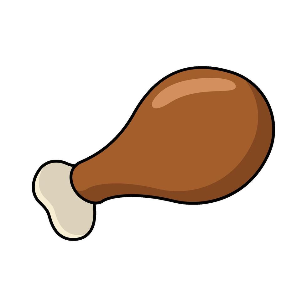 illustration of chicken leg vector
