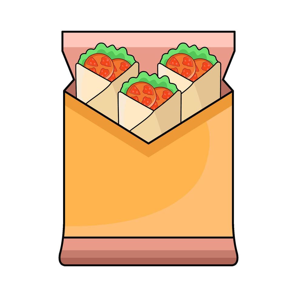 illustration of Kebab Bag vector