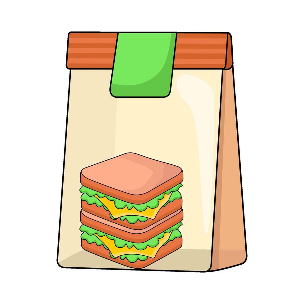 illustration of Sandwich Bag vector