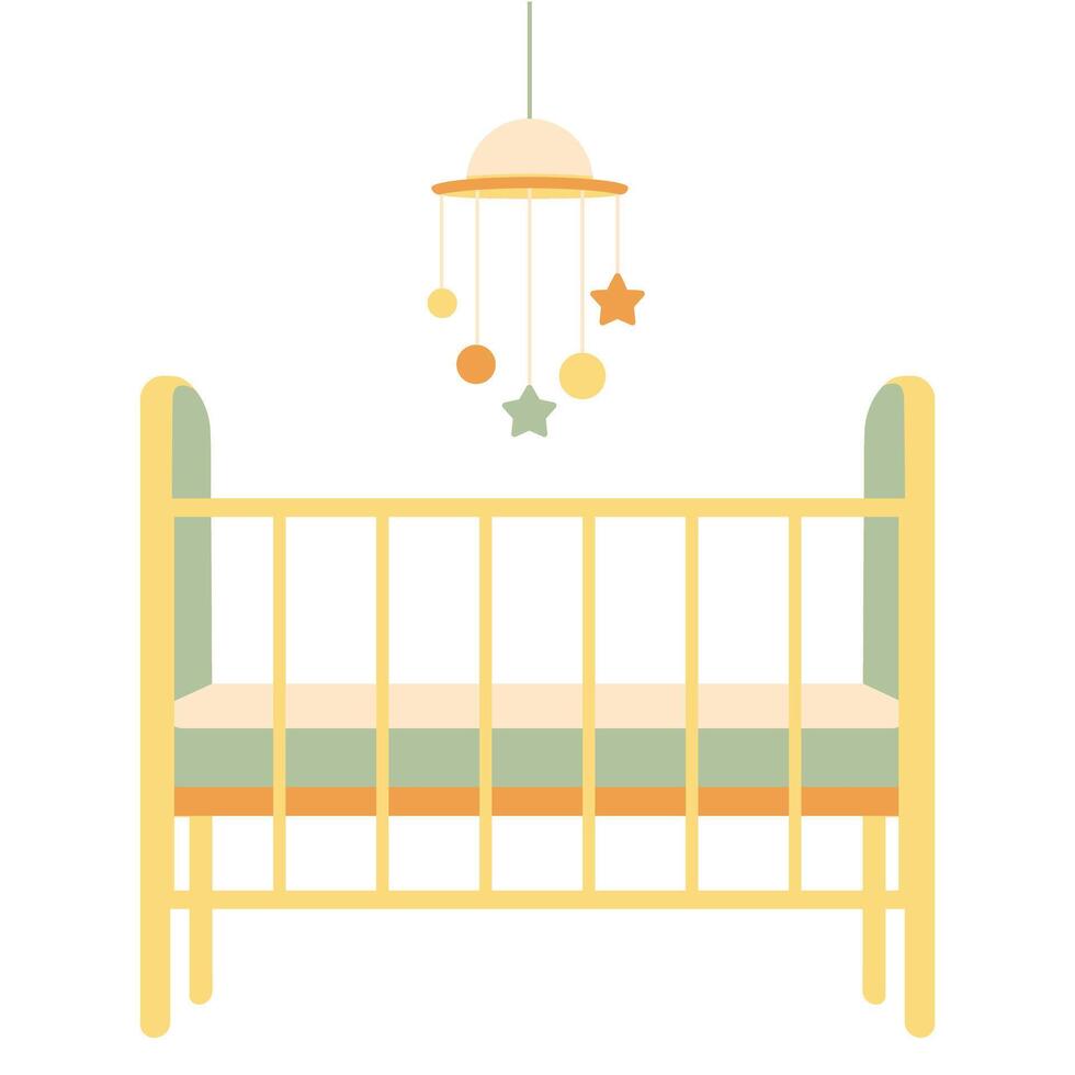 baby cradle isolated on white background vector