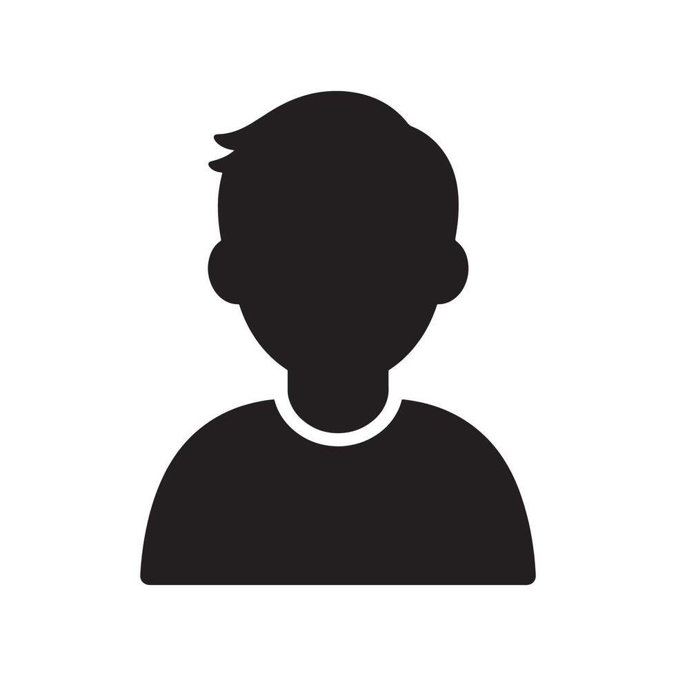Male Figure Icon Representing Person, User, or Individual Editable Illustration Isolated on a White Background Ideal for Profile, Gender, and Personal Graphics vector