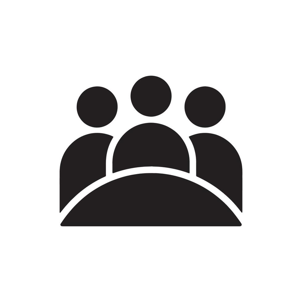 Group of People Icon Representing Teamwork and Collaboration Editable Illustration Isolated on a White Background for Digital Use vector