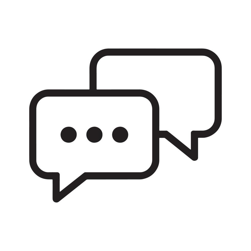 Chat bubbles with ellipsis representing typing or waiting for a response Editable Illustration isolated on a white background vector