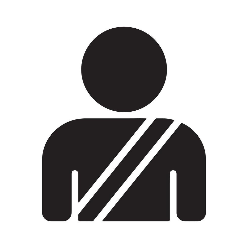 Person Icon with Badge Representing Achievement and Recognition Editable Illustration Isolated on a White Background for Digital Use vector