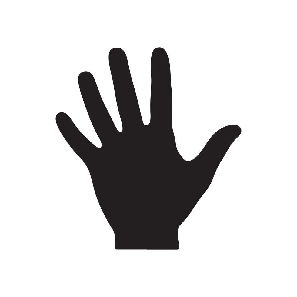 Hand Icon Representing Gesture and Greeting Editable Illustration Isolated on a White Background for Digital Use vector