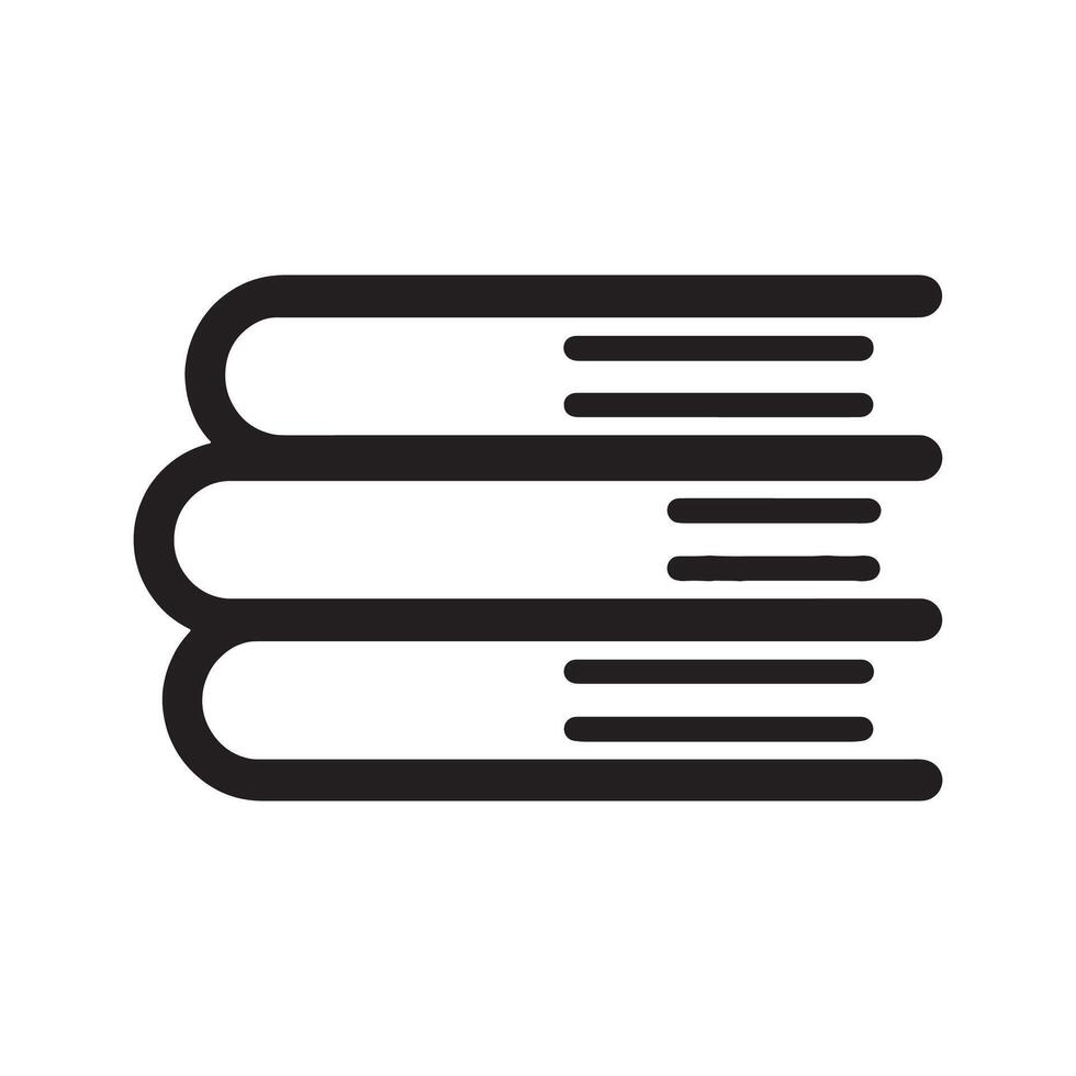 Books Stack Icon Representing Knowledge and Learning Editable Illustration Isolated on a White Background for Digital Use vector