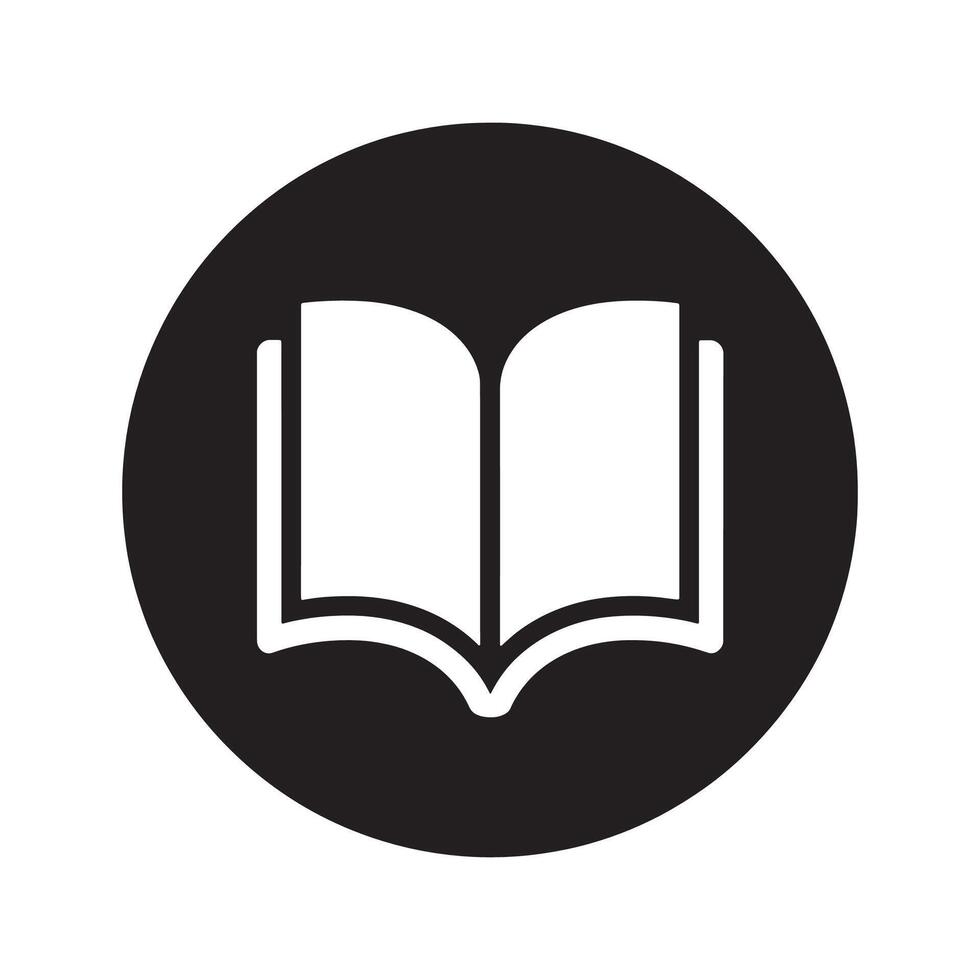 Open Book Icon Editable Illustration isolated on a white background, vector