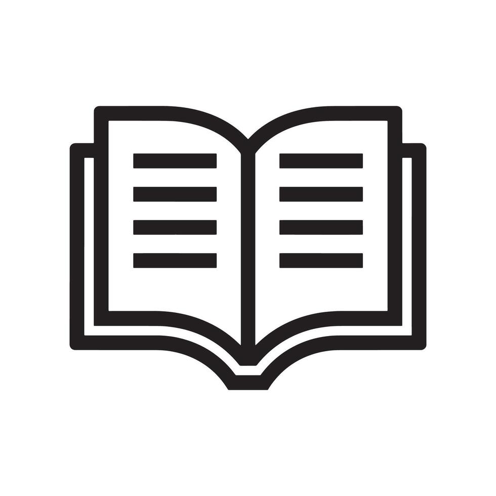 Closed book icon symbolizing reading or learning Editable Illustration isolated on a white background vector