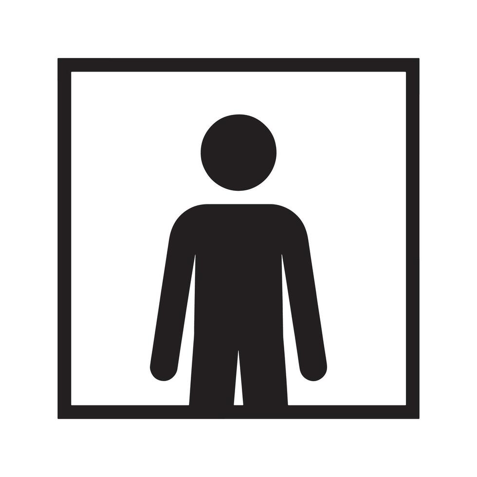Generic User Profile Icon Representing Personal Identity and Online Presence Editable Illustration isolated on a white background vector