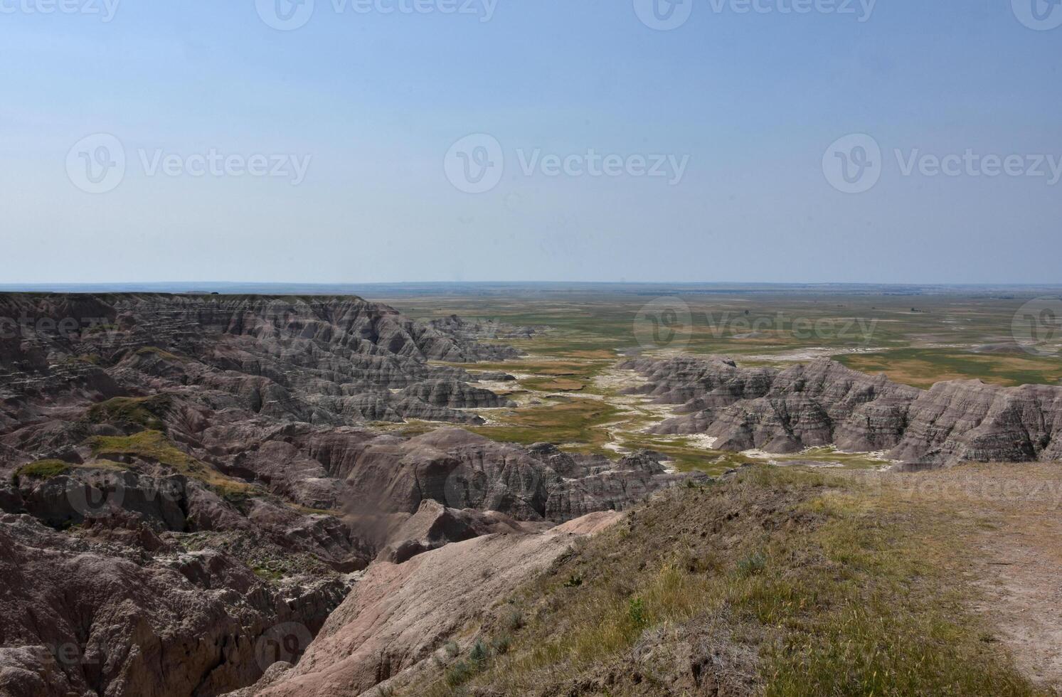 Rugged Sandstone Rock Formations in South Dakota photo