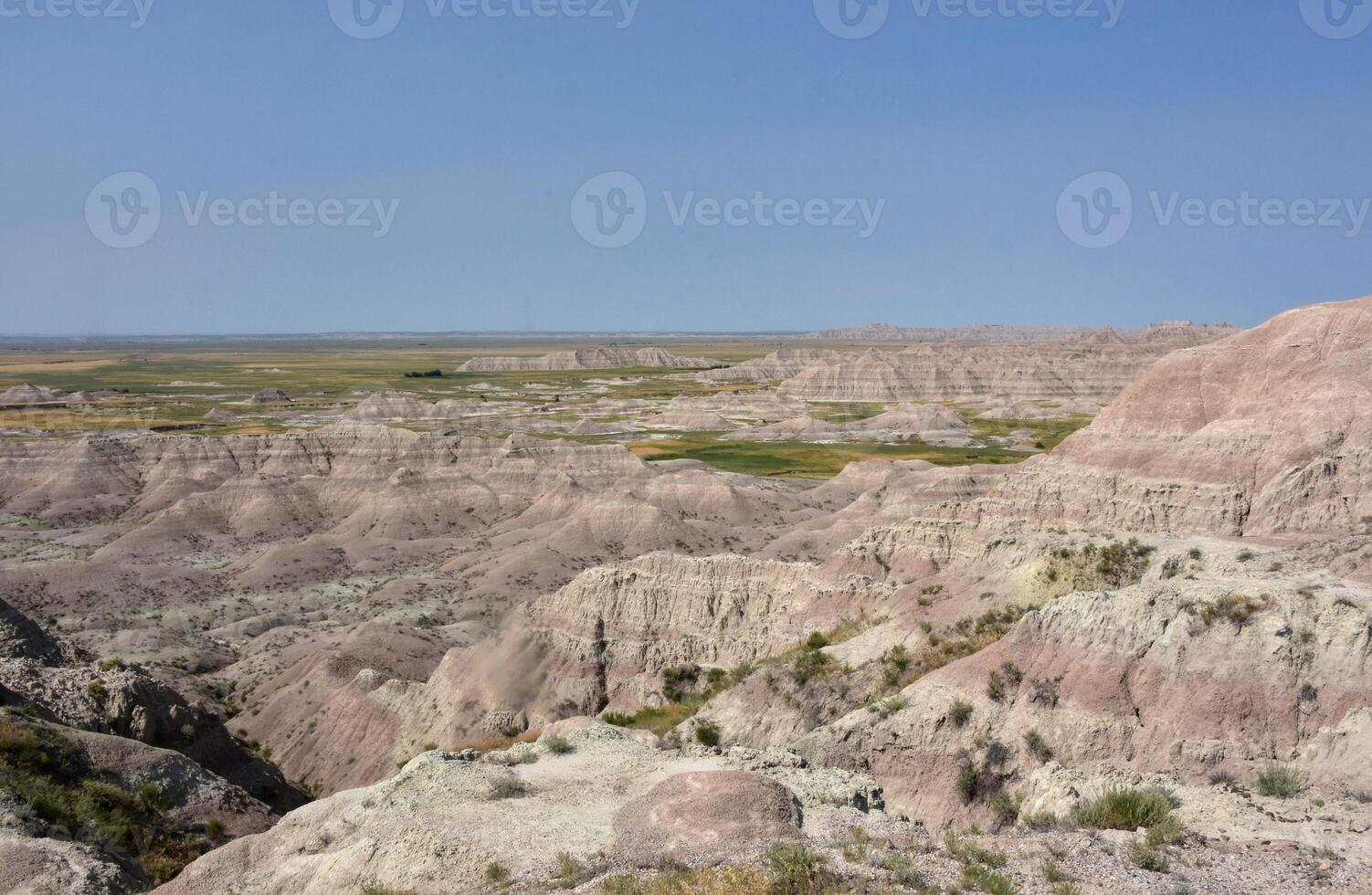 Ravine with Large Sandstone Rock Formations photo