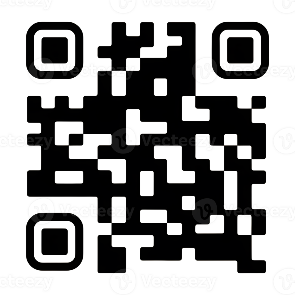 Dark Abstract QR Code Digital Enigma Pattern png