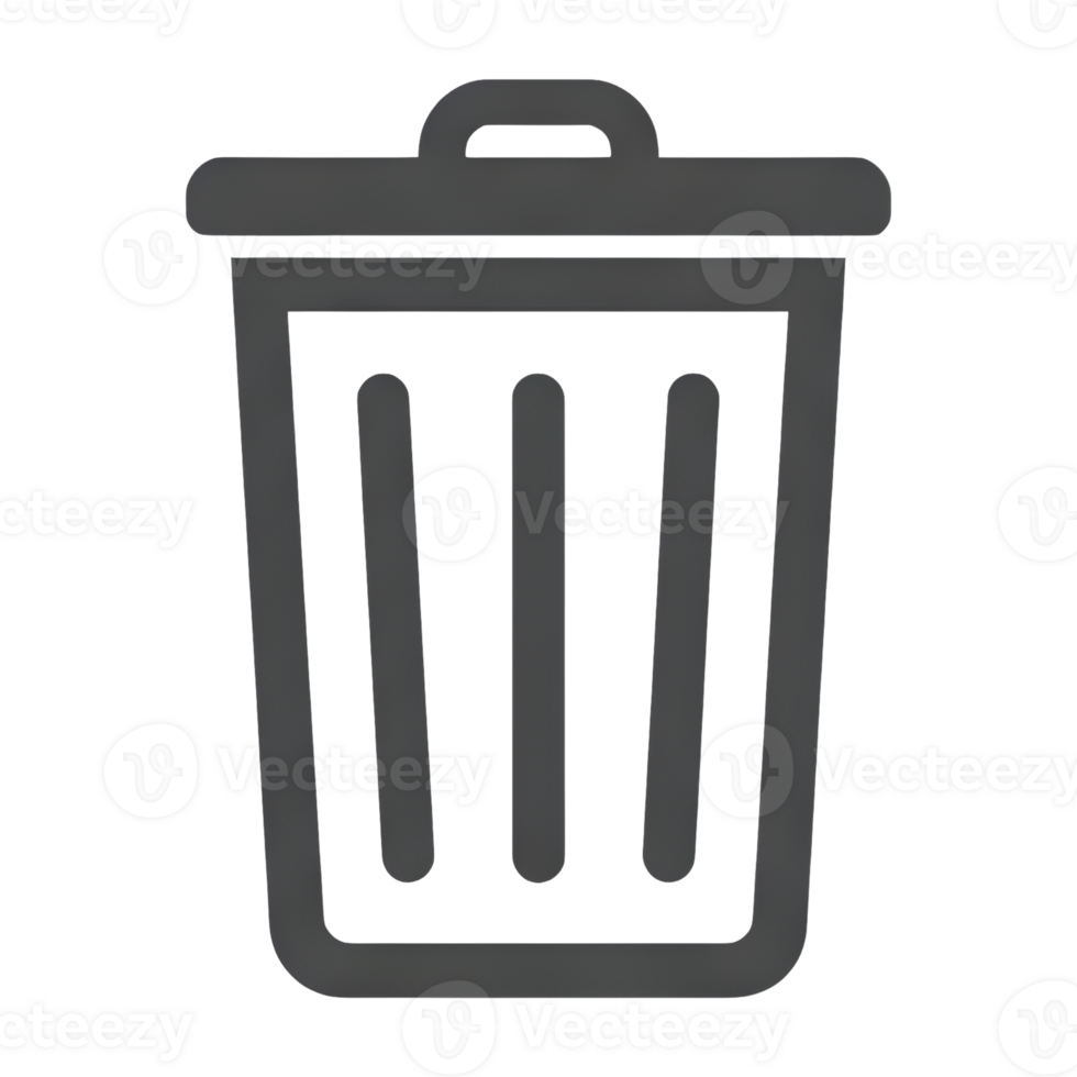 Simple Icon Representing Waste Disposal Container png