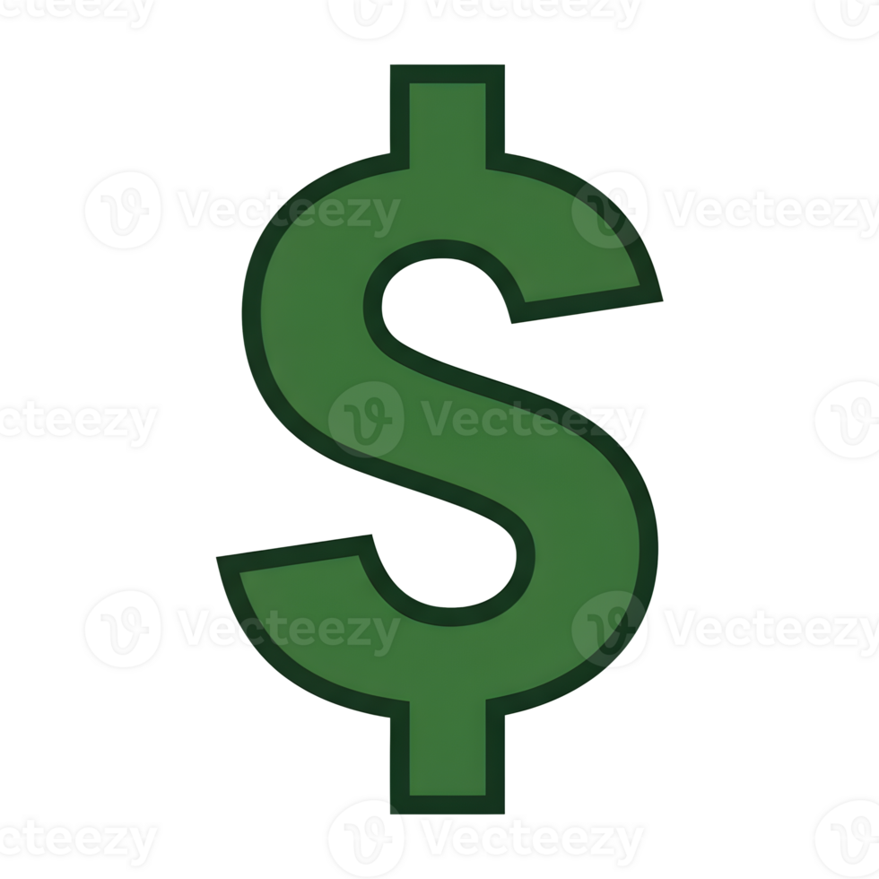 The Bold Green Symbol of Monetary Value png