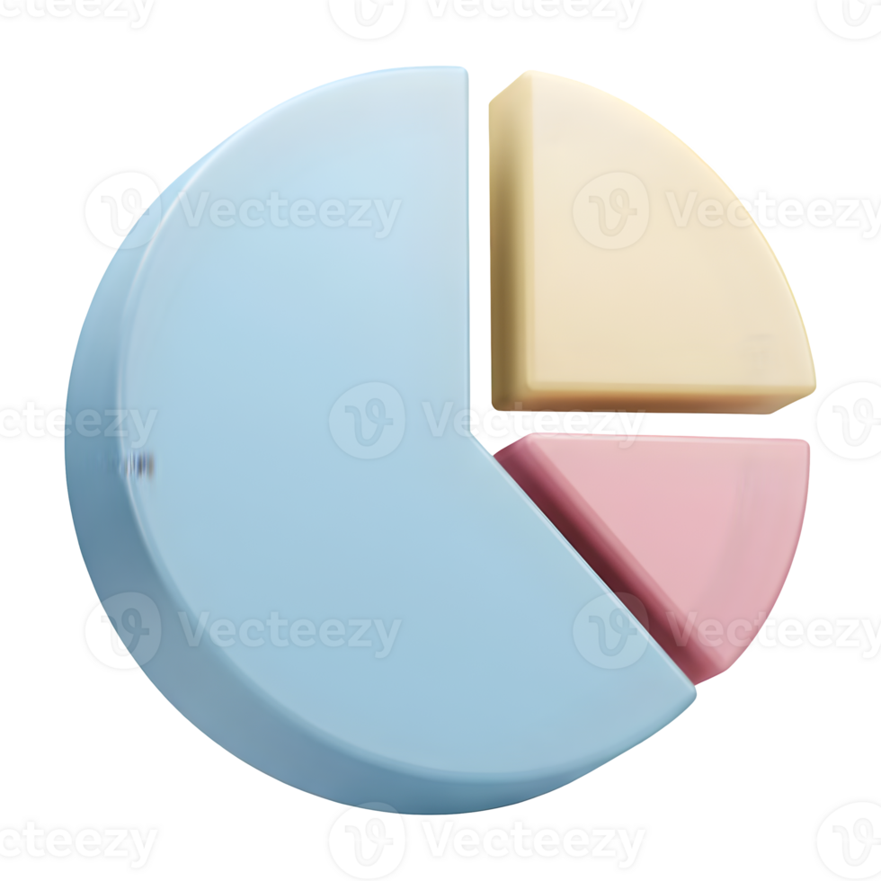Pastel Three-Dimensional Pie Chart Data Visualization. png