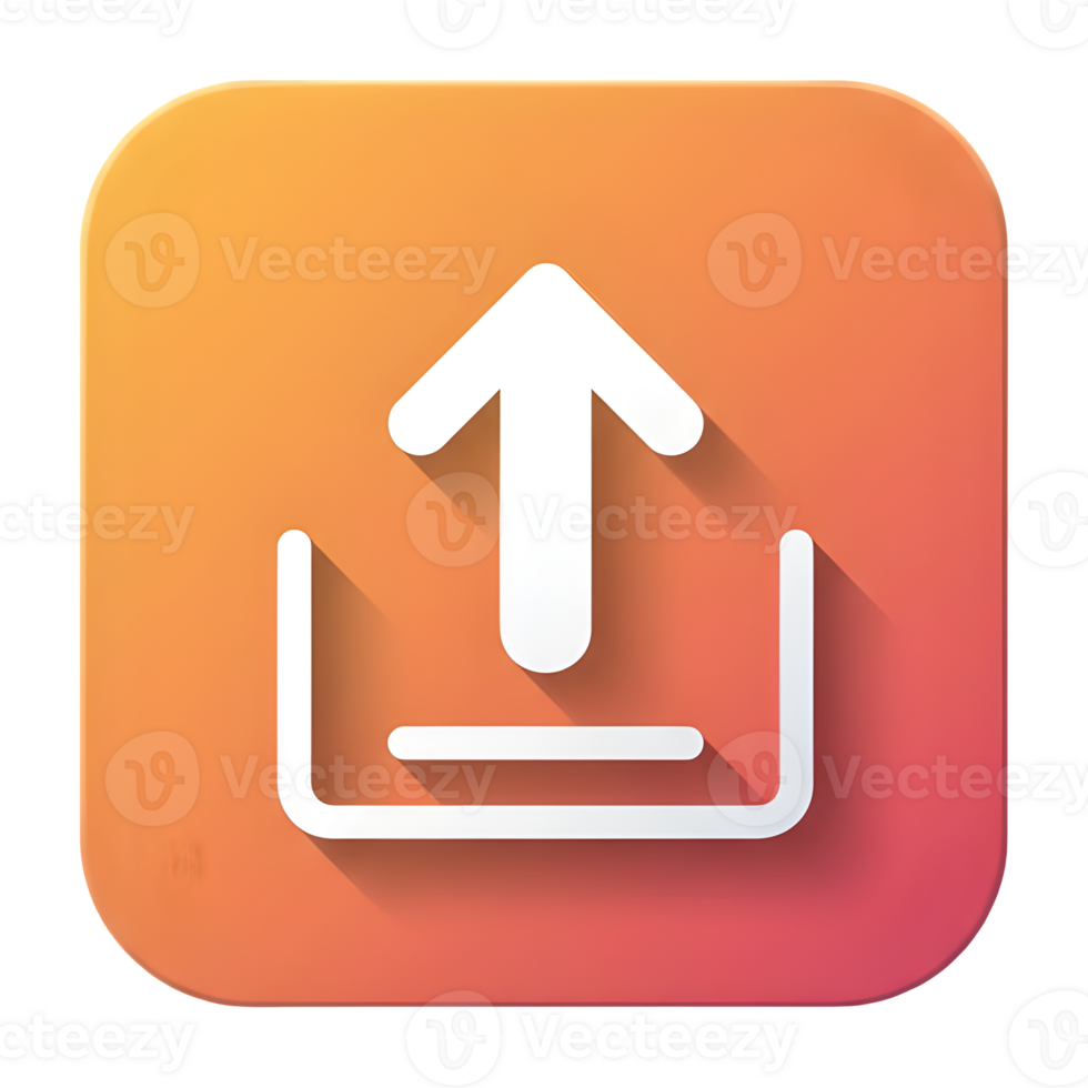 Digital Upload Button Simple, Clean, and Modern Design png