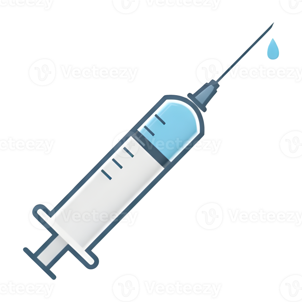 Medical Syringe with a Single Drop of Fluid png